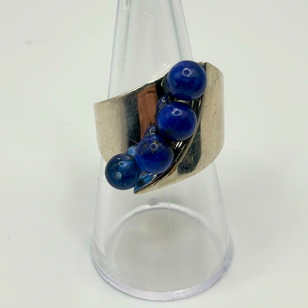925 silver Lapis lLazuli stone ring